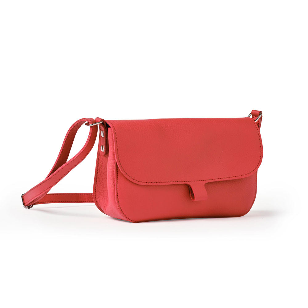 Keecie Handtasche Lederhandtasche Wild Swan - Coral rot