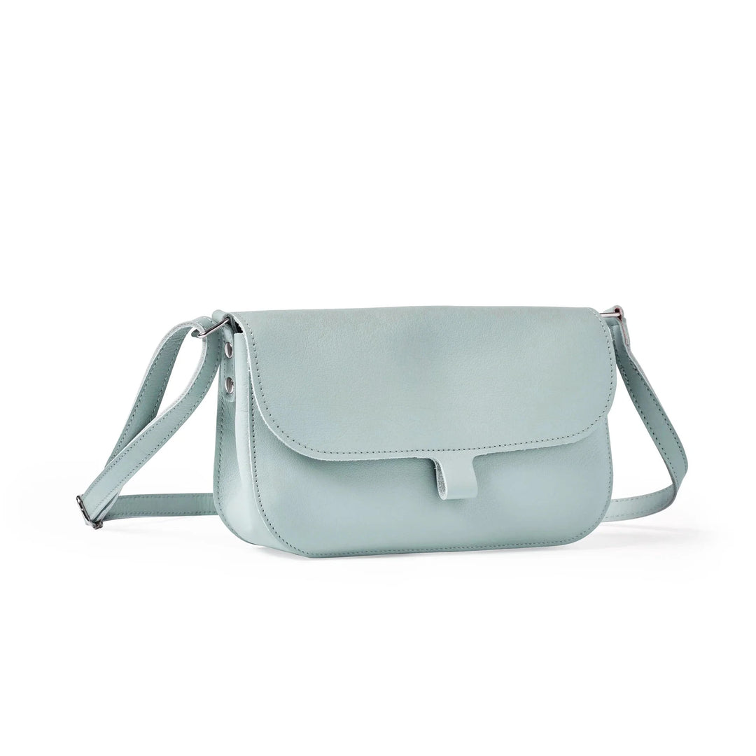 Keecie Handtasche Lederhandtasche Wild Swan - dusty green hellblau