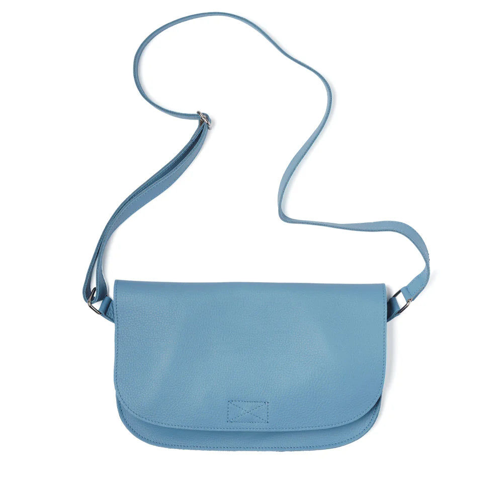 Keecie Handtasche Mittelblaue Handtasche aus Leder - Lazy Boy painters blue