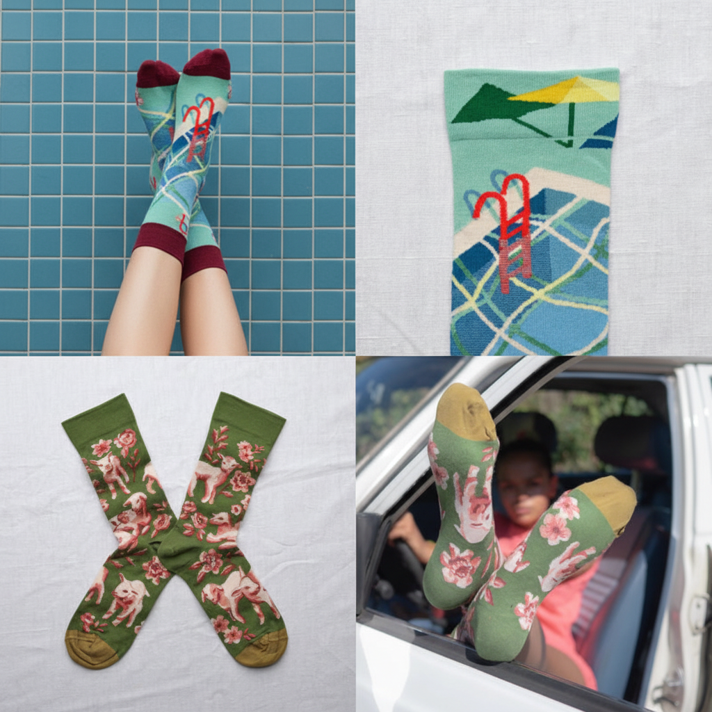 Kollage Bonne Maison Pool & Schaf Socken