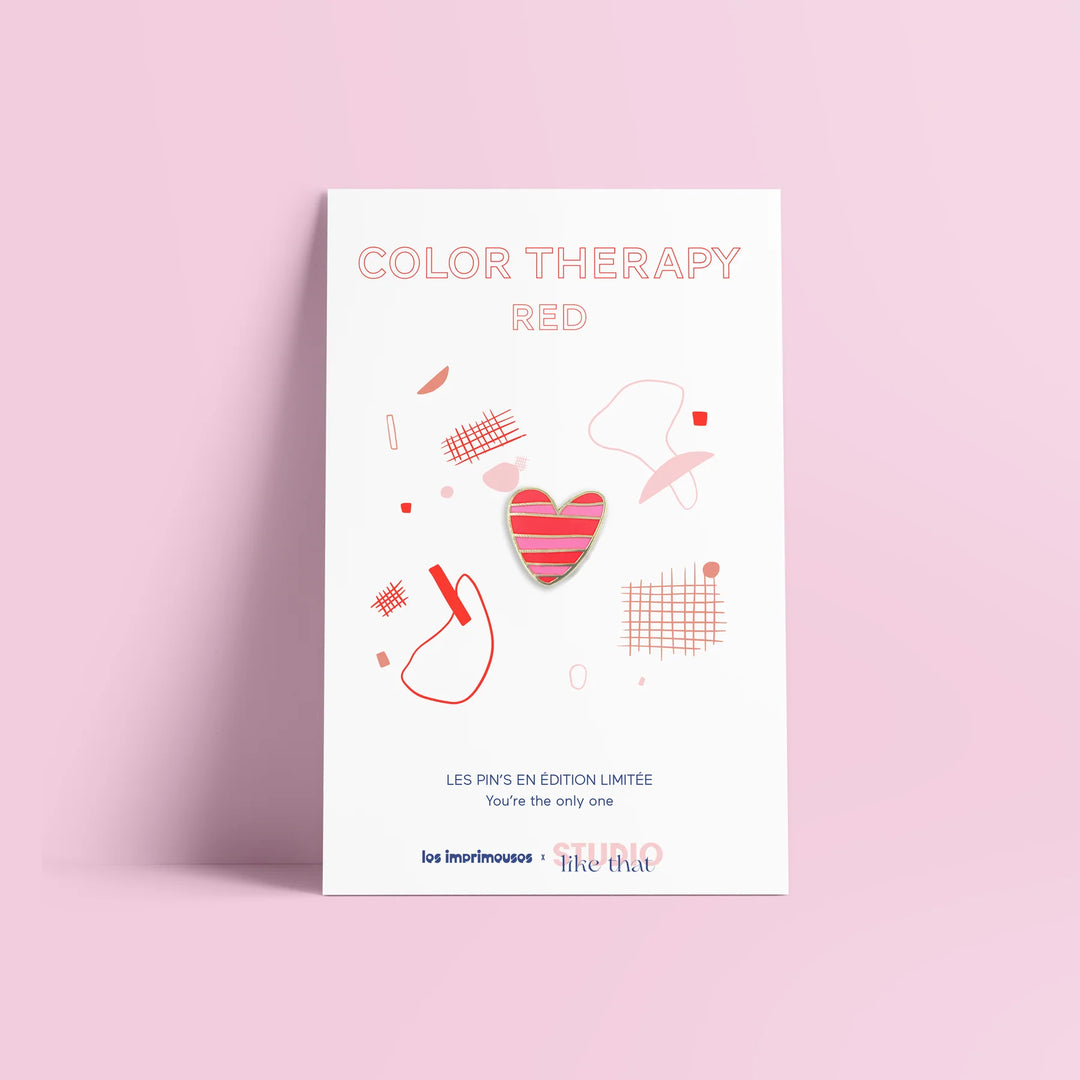 Les imprimeuses Broschen und Anstecknadeln Pin | Herz - Color Therapy Red | Die B bei Nauli and Stories