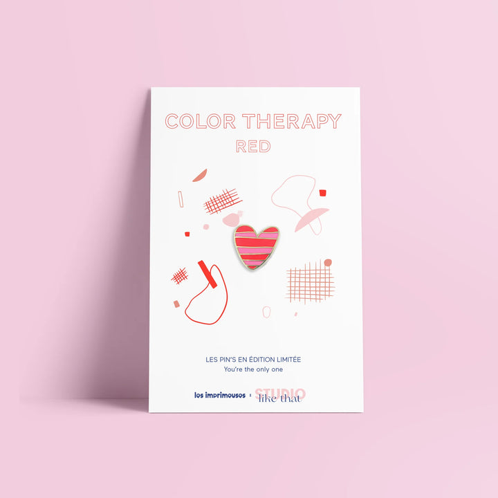 Les imprimeuses Broschen und Anstecknadeln Pin | Herz - Color Therapy Red | Die B bei Nauli and Stories