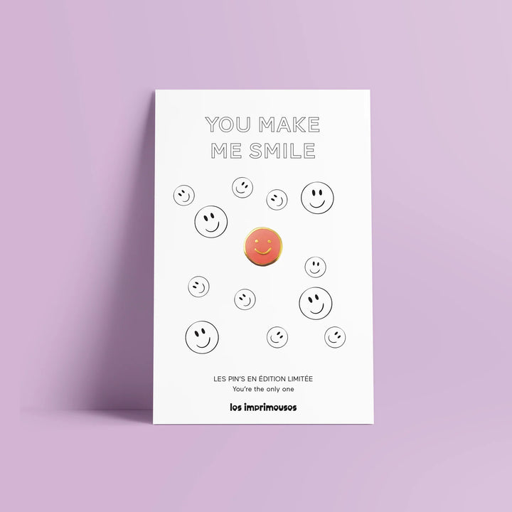 Les imprimeuses Broschen und Anstecknadeln Pin | Smiley - You Make Me Smile | Corail bei Nauli and Stories
