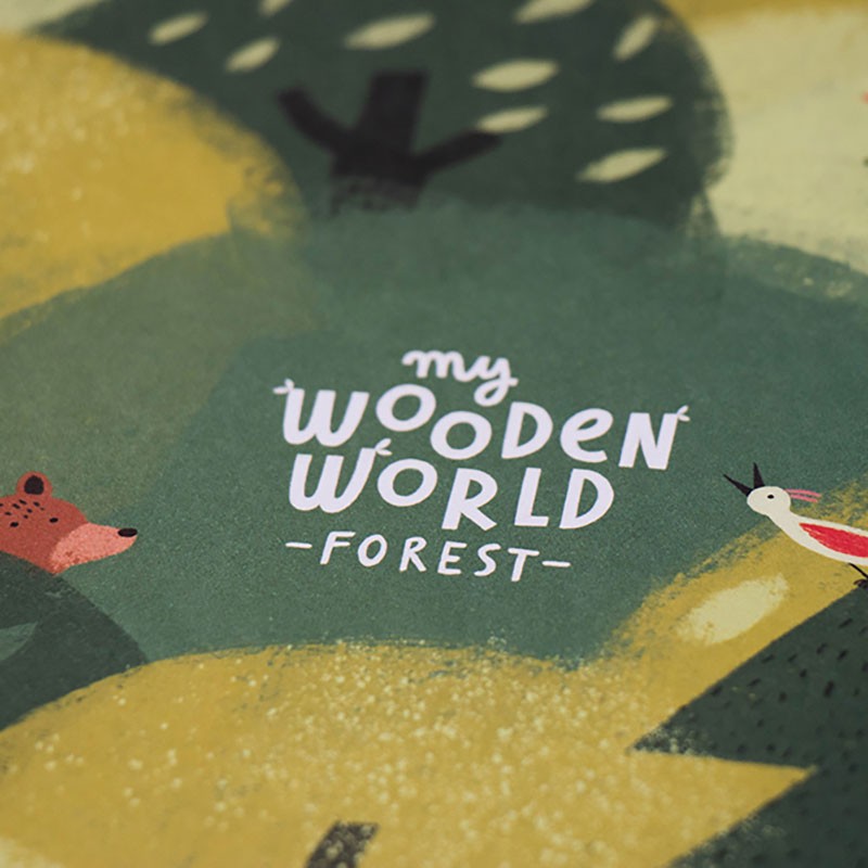 Londji ab 2 Jahre WOODEN WORLD FOREST - Wald und Waldfiguren aus Holz