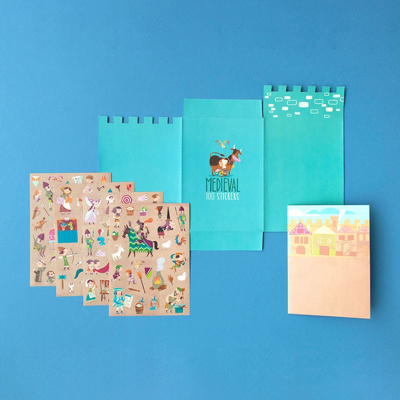 Londji Deko-Aufkleber Stickers Medieval bei Nauli and Stories