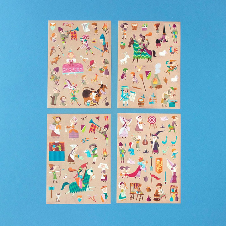 Londji Deko-Aufkleber Stickers Medieval bei Nauli and Stories