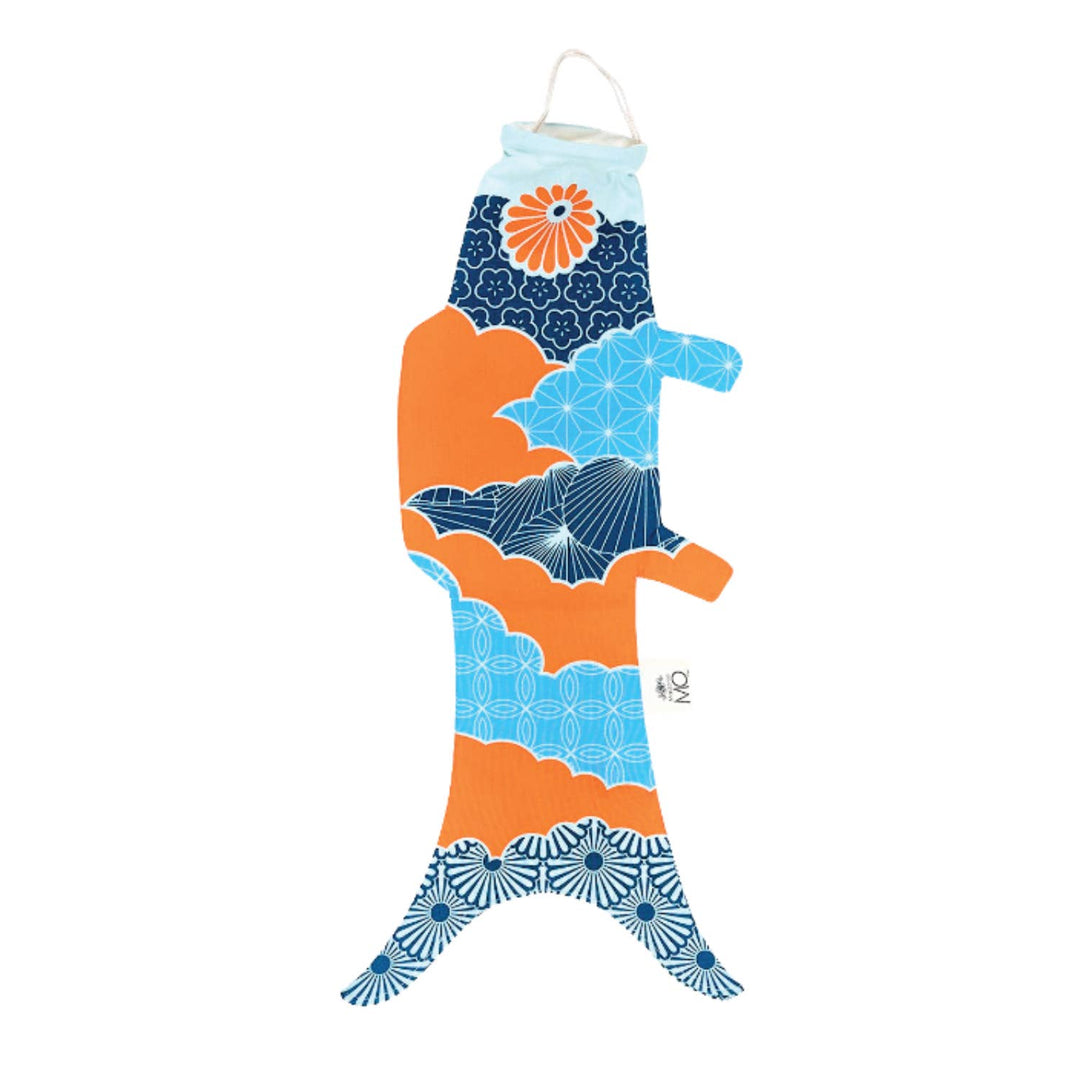 MADAME MO Koinoboi | Windsack Blue Ume koinobori (mini) - wall decor bei Nauli and Stories