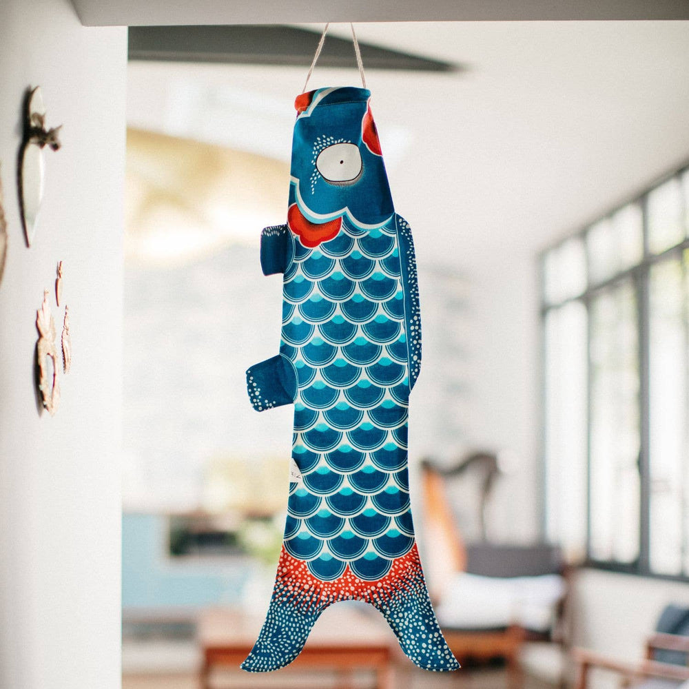 MADAME MO Ocean Blue Koinobori - koi carp shaped  wall decor bei Nauli and Stories
