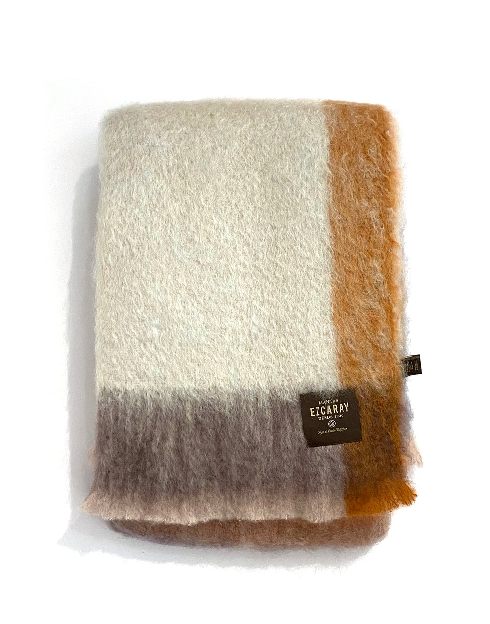 Mantas Ezcaray Sofadecke Mohair Decke ROZCO 130 x 200cm in Erd- und Eisfarben bei Nauli and Stories