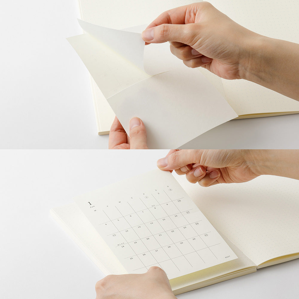MD Paper | Midori Monatskalender 2027 MD Diary Sticker M bei Nauli and Stories