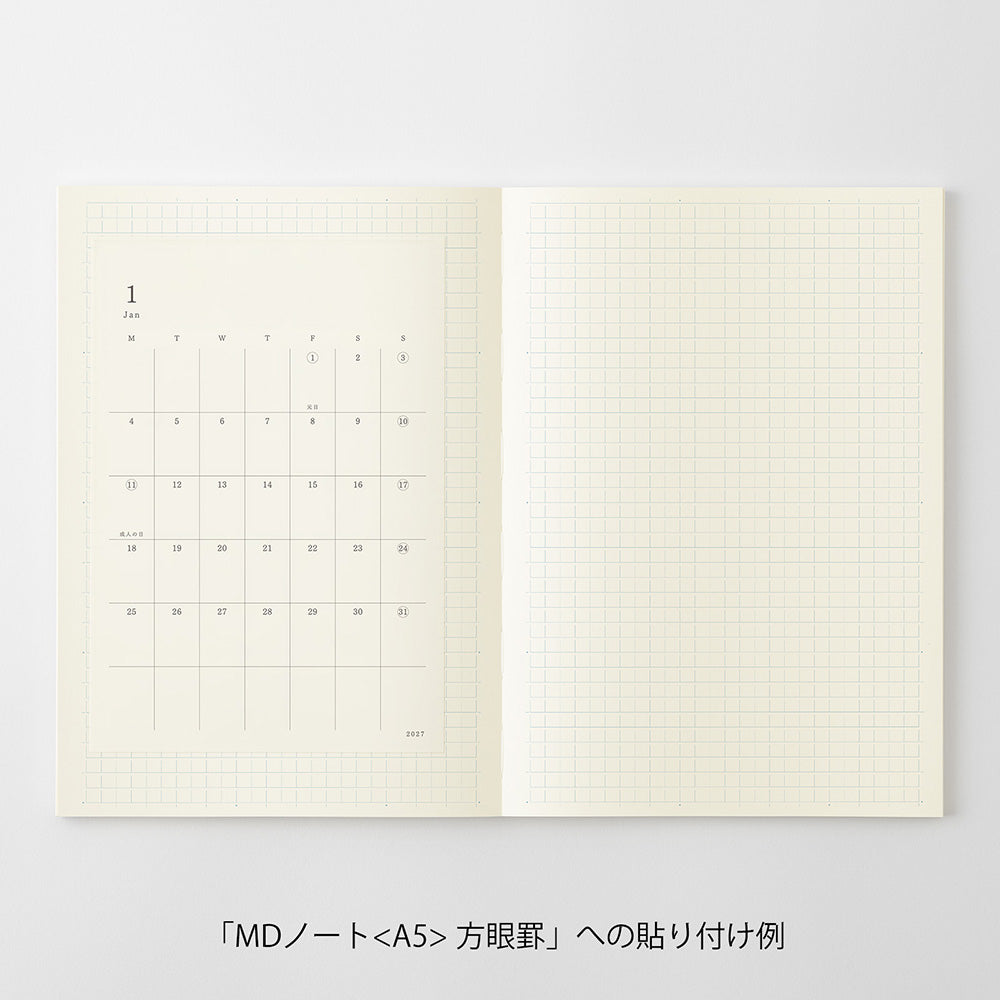 MD Paper | Midori Monatskalender 2027 MD Diary Sticker M bei Nauli and Stories