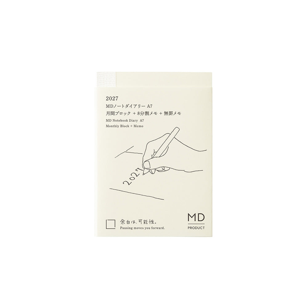 MD Paper | Midori Monatskalender NEW MD Notebook Diary A7 2027 bei Nauli and Stories