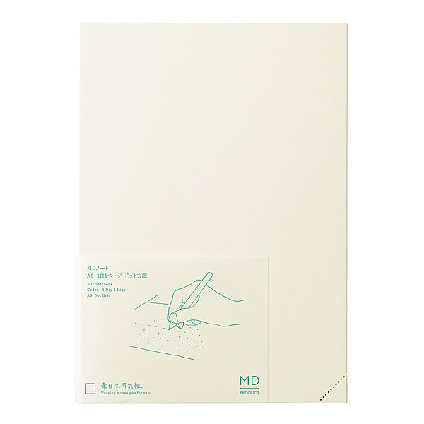 MD Paper | Midori Notizbuch DIN A5 MD Notebook Codex A5 1D/1P Dot Grid | gepunktet bei Nauli and Stories