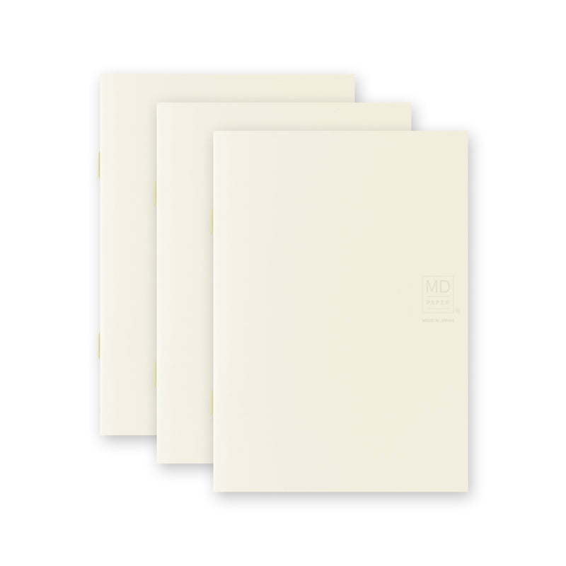 MD Paper | Midori Notizhefte Notizheft DIN A6 Slim | MD Notebook Light lined (liniert) – 3er Pack bei Nauli and Stories