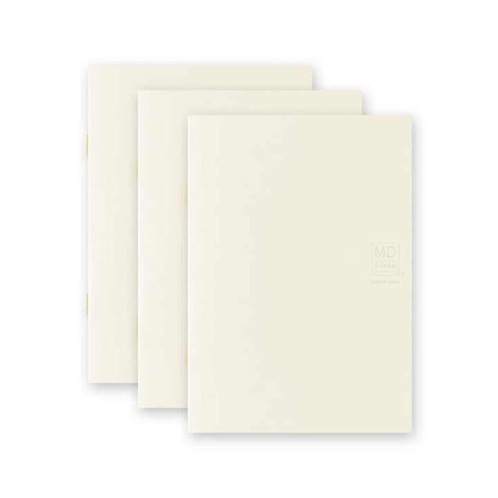 MD Paper | Midori Notizhefte Notizheft DIN A6 Slim | MD Notebook Light lined (liniert) – 3er Pack bei Nauli and Stories