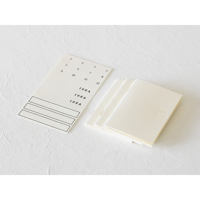 MD Paper | Midori Notizhefte Notizheft DIN A7 | MD Notebook Light Blank (blanko) – 3er Pack bei Nauli and Stories