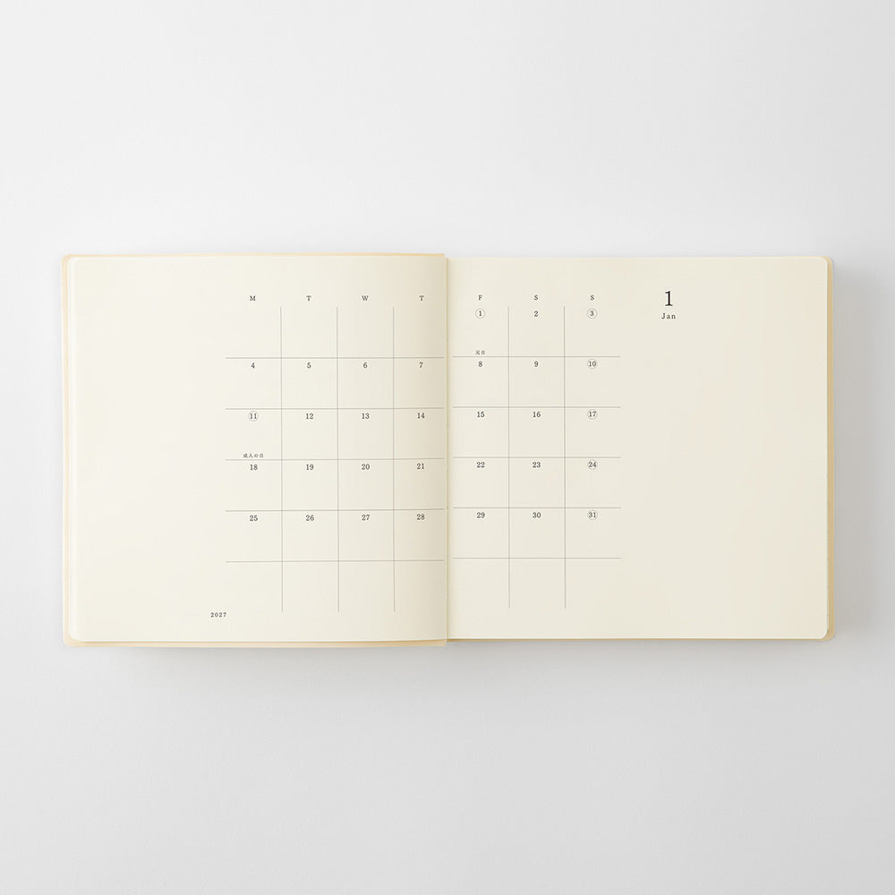 MD Paper | Midori Tageskalender NEW MD Notebook Diary A5 Square 1Day 1Page 2027 bei Nauli and Stories