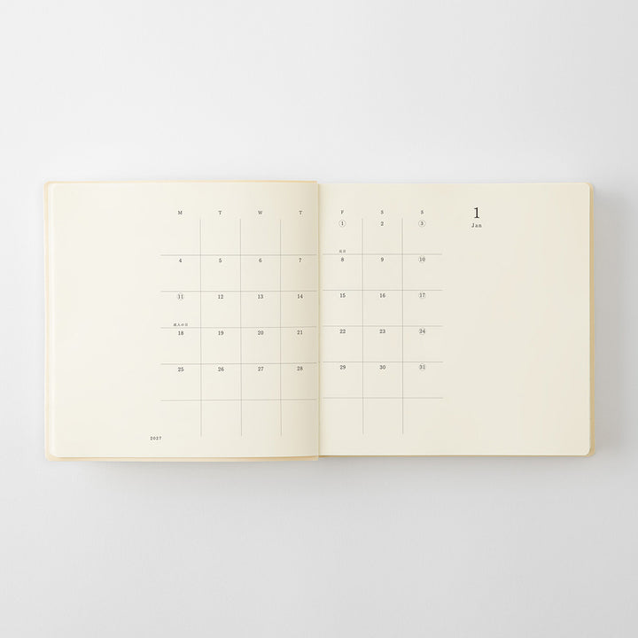 MD Paper | Midori Tageskalender NEW MD Notebook Diary A5 Square 1Day 1Page 2027 bei Nauli and Stories