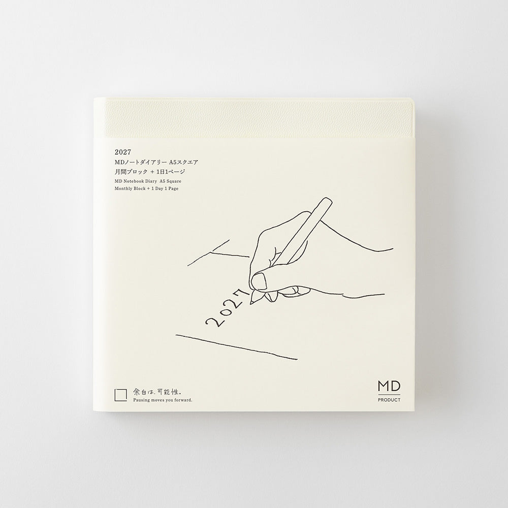 MD Paper | Midori Tageskalender NEW MD Notebook Diary A5 Square 1Day 1Page 2027 bei Nauli and Stories