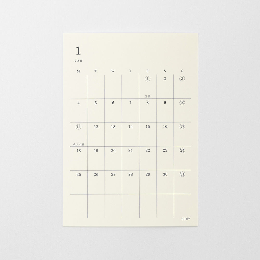 MD Product | Midori Kalender 2027 MD Diary Sticker S bei Nauli and Stories
