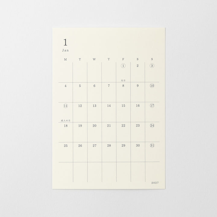 MD Product | Midori Kalender 2027 MD Diary Sticker S bei Nauli and Stories