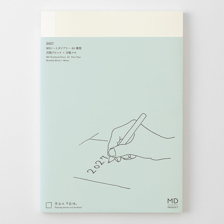 MD Product | Midori Monatskalender PRE-ORDER  MD Notebook Diary A5 Thin 2027 bei Nauli and Stories