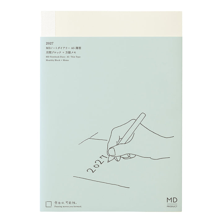 MD Product | Midori Monatskalender PRE-ORDER  MD Notebook Diary A5 Thin 2027 bei Nauli and Stories