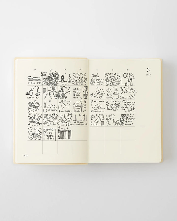 MD Product | Midori Tageskalender PRE-ORDER -  MD Notebook Diary A5 Square 1Day 1Page 2027 bei Nauli and Stories