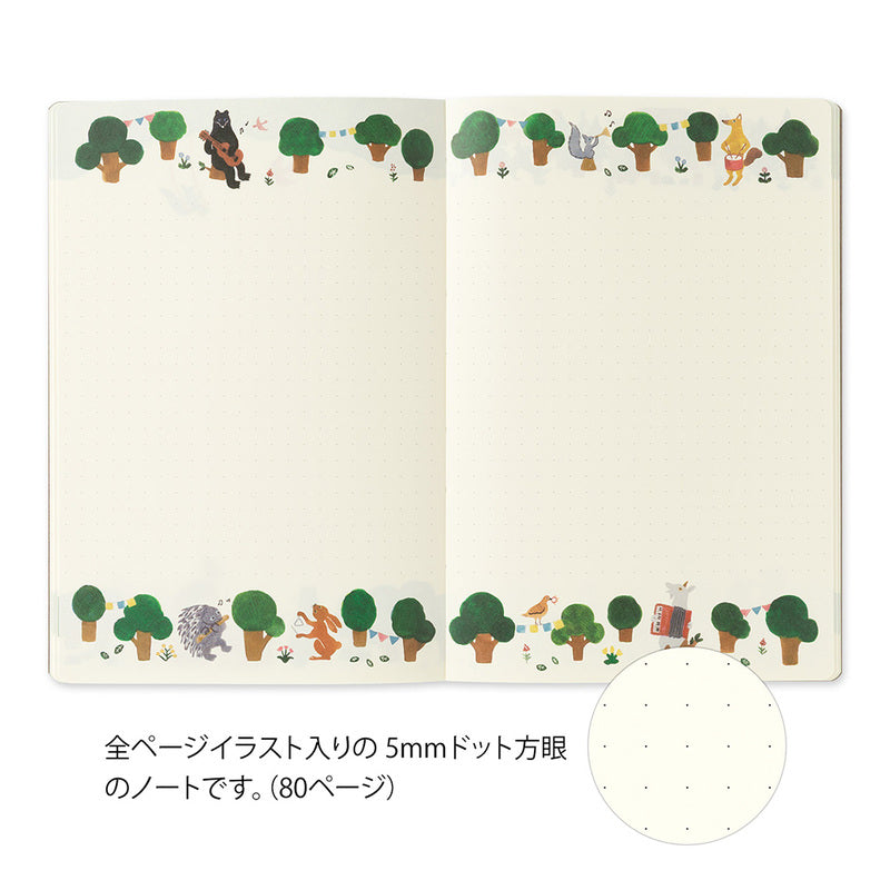 MD Product | Midori Yuru Log Notebook B6 Forest Animals bei Nauli and Stories