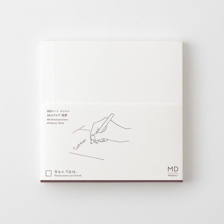 MD Product Notizbuch MD Notebook Cotton A5 Square Blank bei Nauli and Stories
