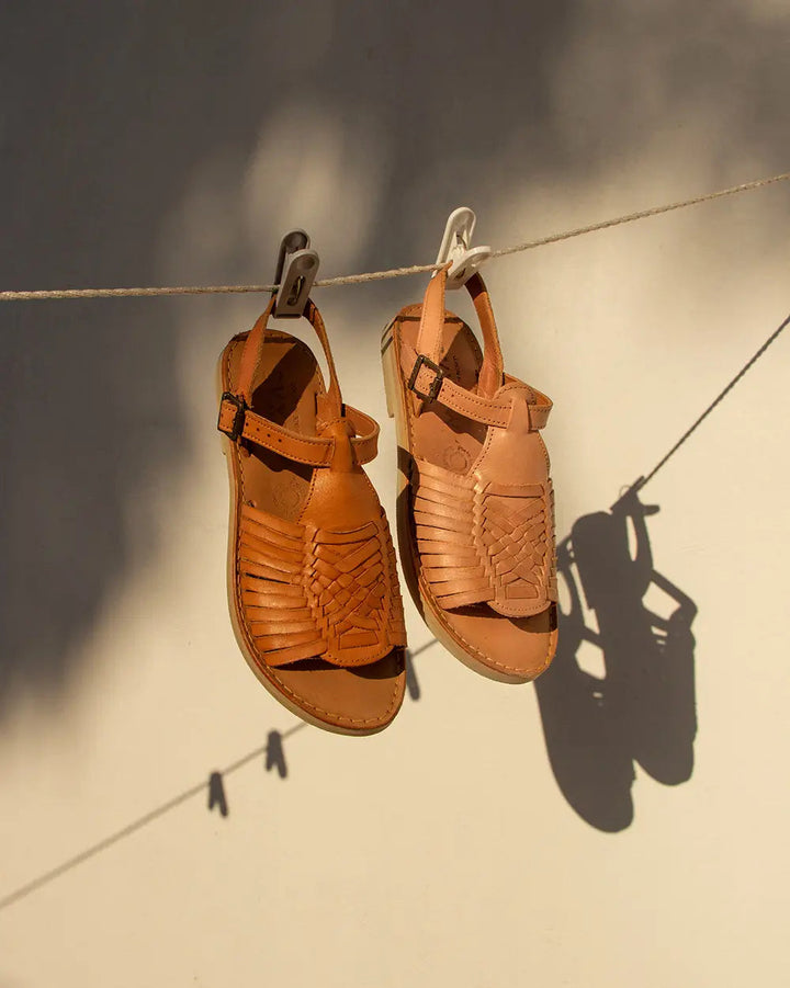 Mexas Schuhe AZTECA - Sandalen aus Leder - naturfarben
