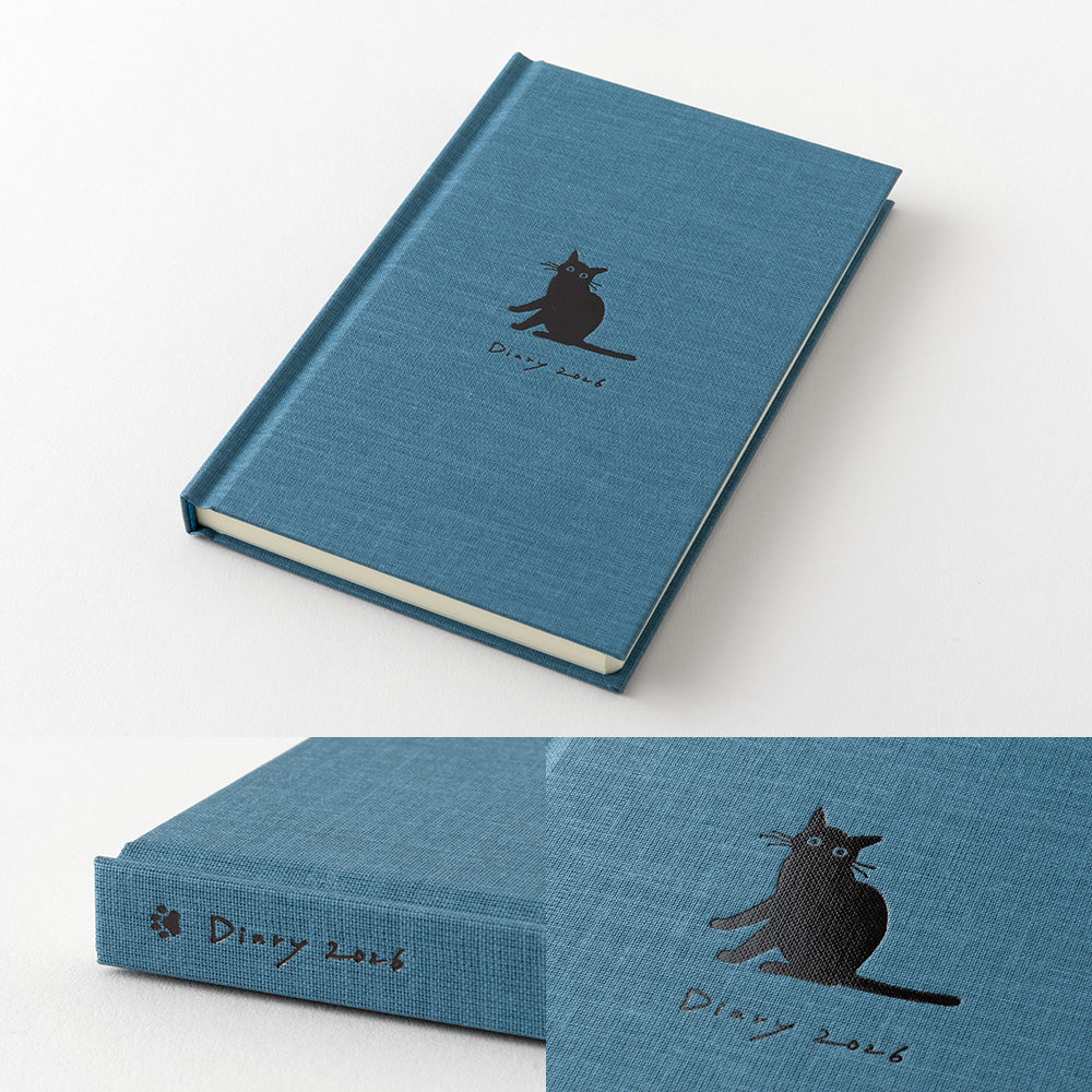 Midori 2026  book-style diary B6 Cat navy bei Nauli and Stories