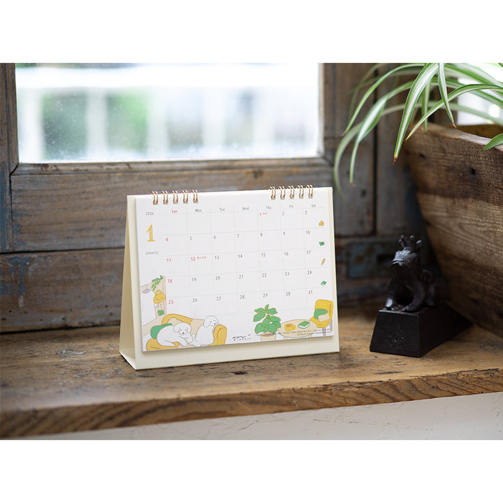 Midori 2026 Calendar Ring M Dog bei Nauli and Stories