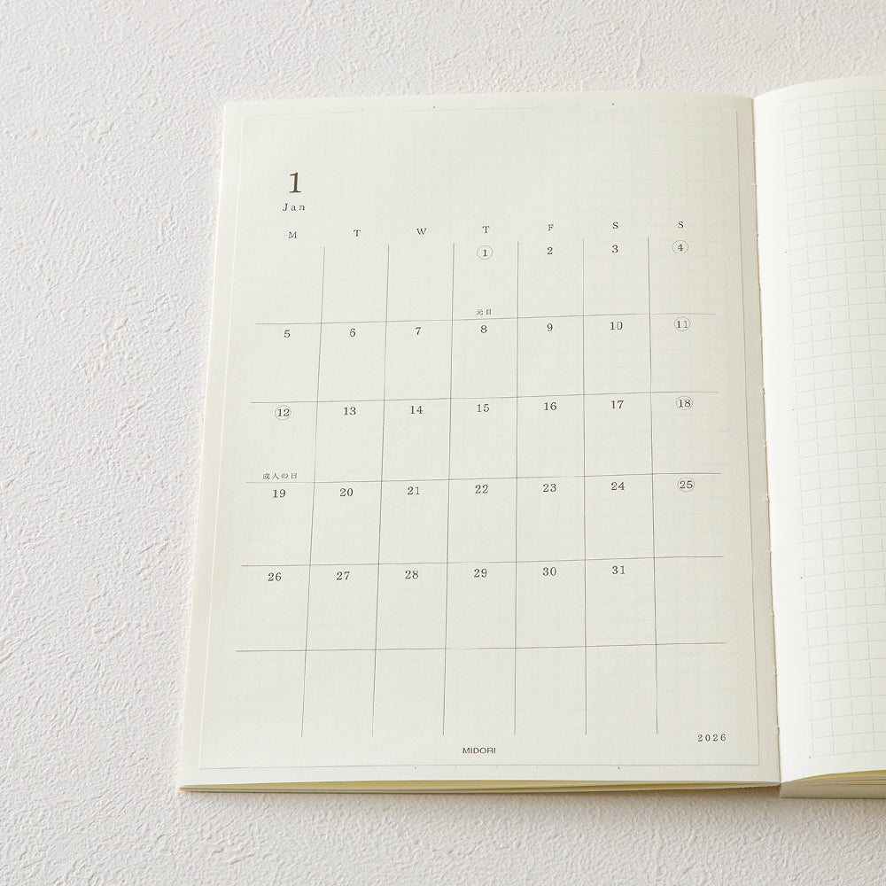 Midori 2026 MD DIary Sticker L bei Nauli and Stories