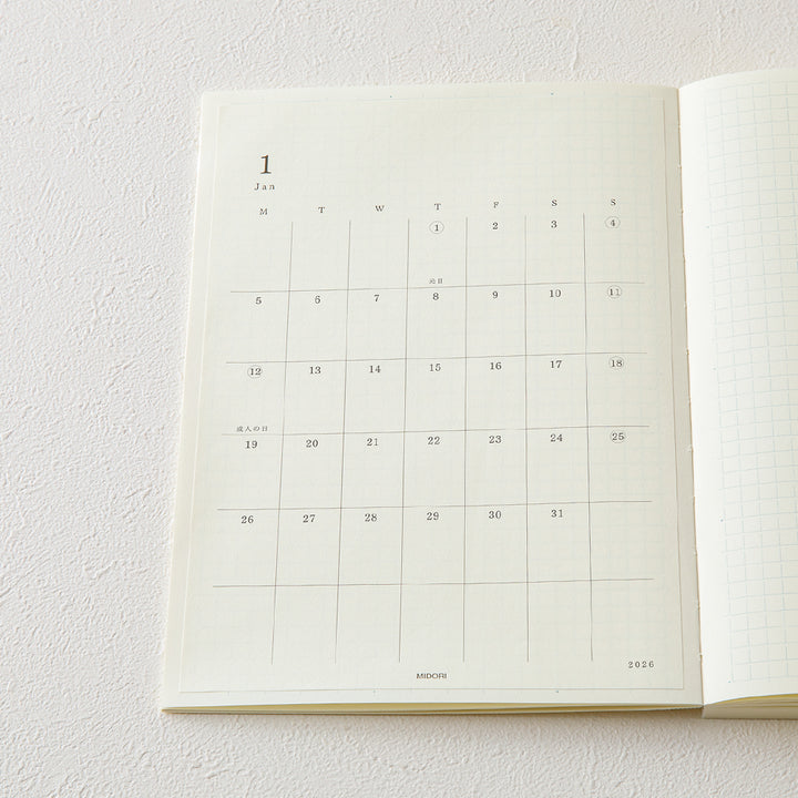 Midori 2026 MD DIary Sticker L bei Nauli and Stories