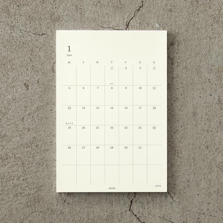 Midori 2026 MD DIary Sticker M bei Nauli and Stories