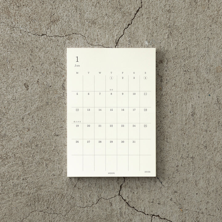 Midori 2026 MD DIary Sticker S bei Nauli and Stories