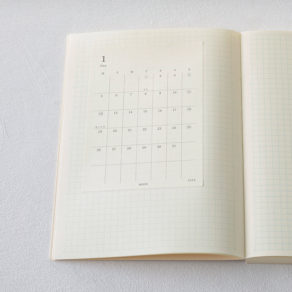 Midori 2026 MD DIary Sticker S bei Nauli and Stories