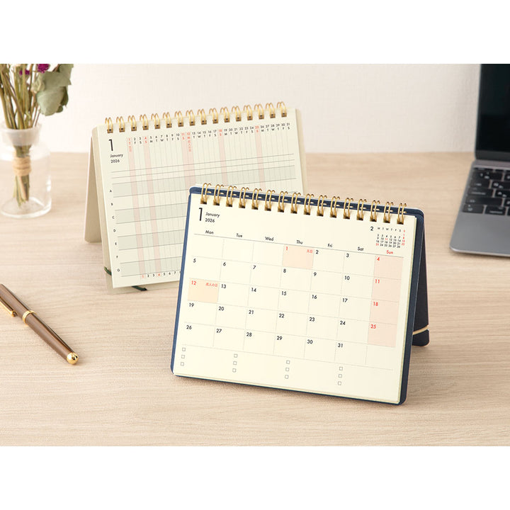 Midori 2026 Plus Stand Diary B6 Navy bei Nauli and Stories