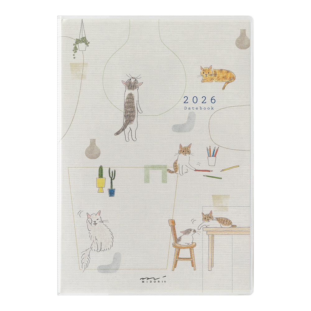 Midori 2026 Pocket Diary B6 Cat bei Nauli and Stories