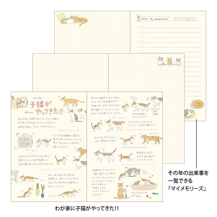 Midori 2026 Pocket Diary B6 Cat bei Nauli and Stories