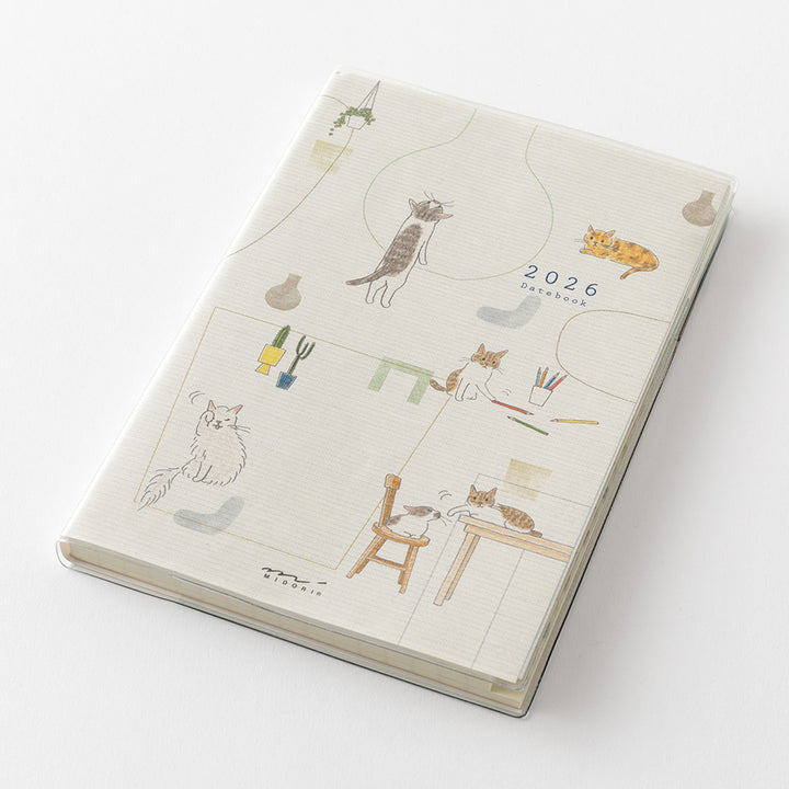 Midori 2026 Pocket Diary B6 Cat bei Nauli and Stories