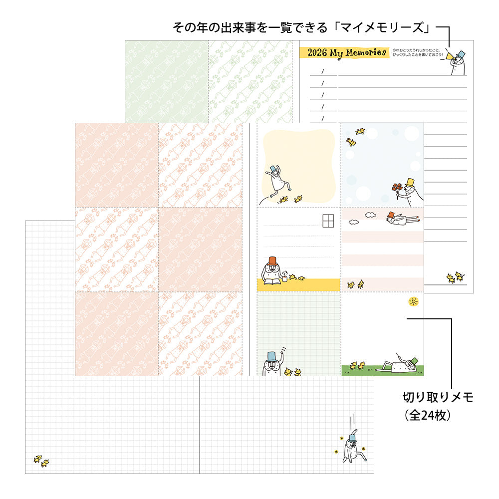 Midori 2026 Pocket Diary B6 Ojisan bei Nauli and Stories