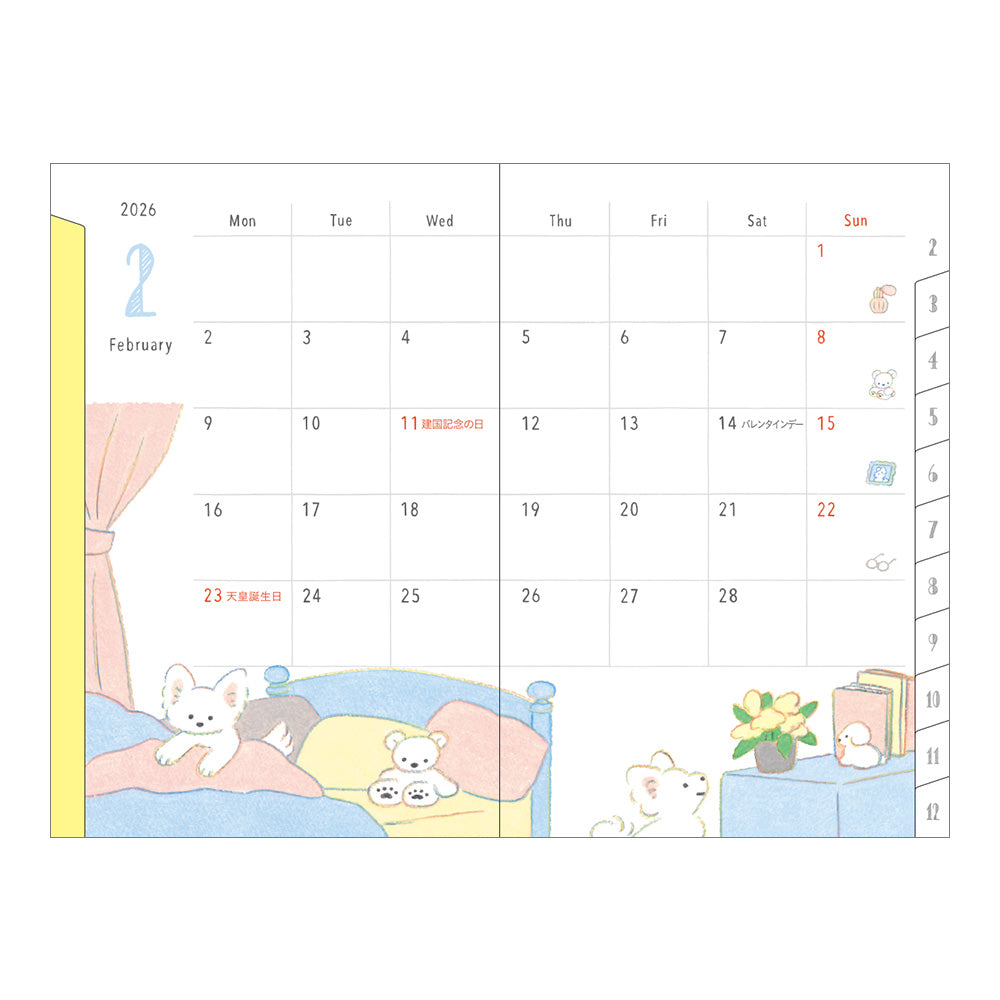 Midori 2026 Pocket Diary Mini Dog bei Nauli and Stories
