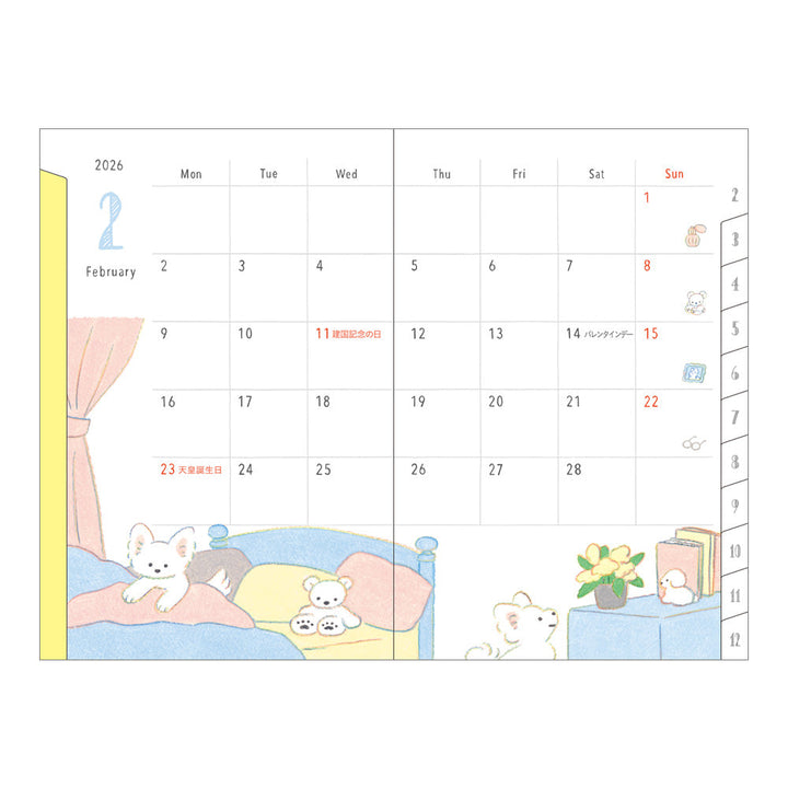 Midori 2026 Pocket Diary Mini Dog bei Nauli and Stories