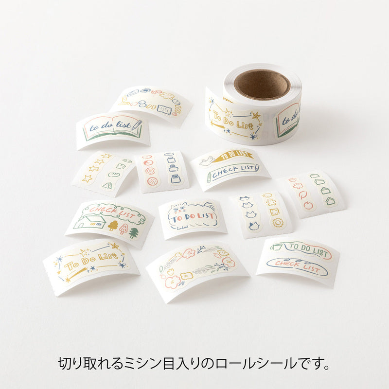 Midori Aufkleber Yuru Log Vol. 3 Roll Sticker List bei Nauli and Stories