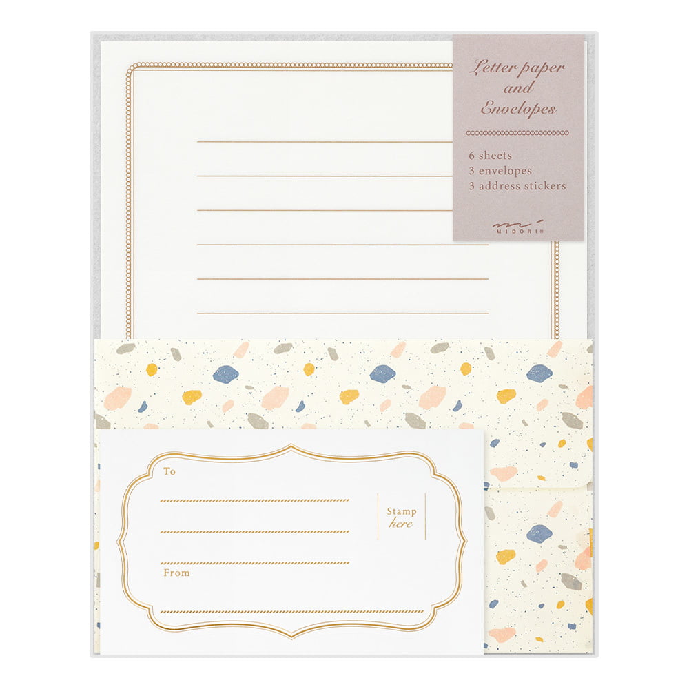 Midori Briefpapier Briefpapier bunt graphisch - 5 Envelopes Type Letter Set Color (Kopie)