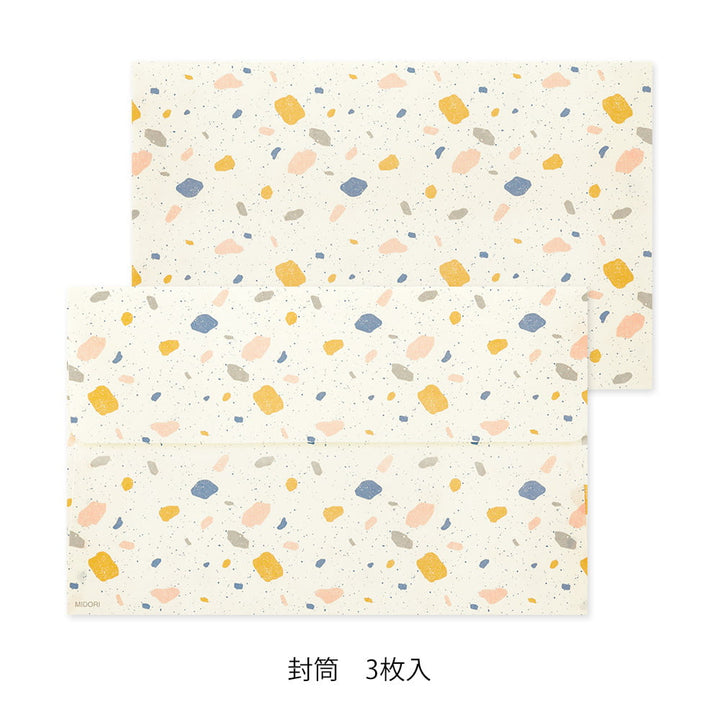 Midori Briefpapier Briefpapier bunt graphisch - 5 Envelopes Type Letter Set Color bei Nauli and Stories