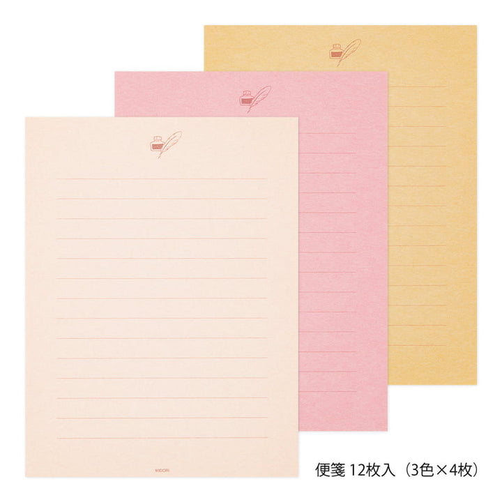 Midori Briefpapier Briefpapier Letterset - Giving a color pink bei Nauli and Stories