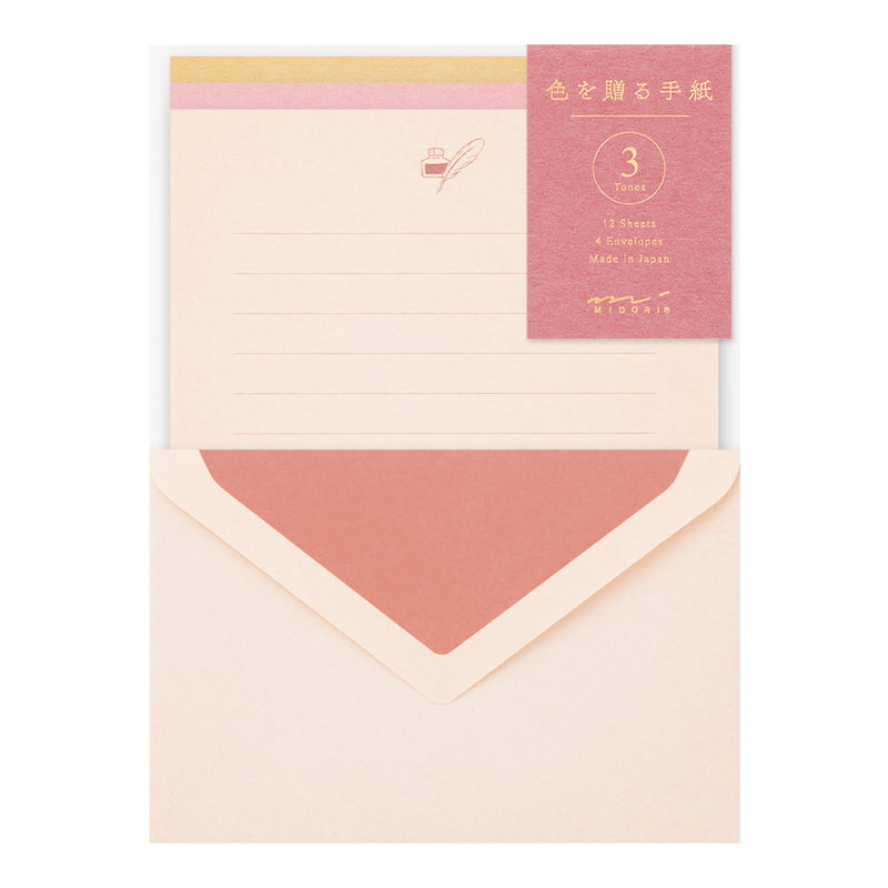 Midori Briefpapier Briefpapier Letterset - Giving a color pink bei Nauli and Stories